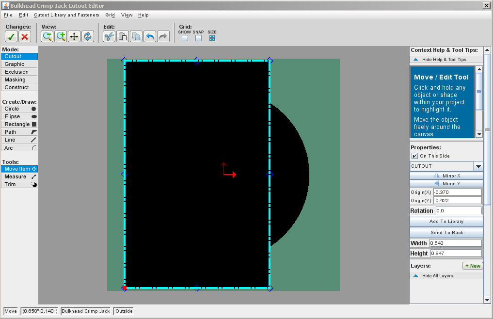 Creating double-d cutouts - Protocase Designer Documentation