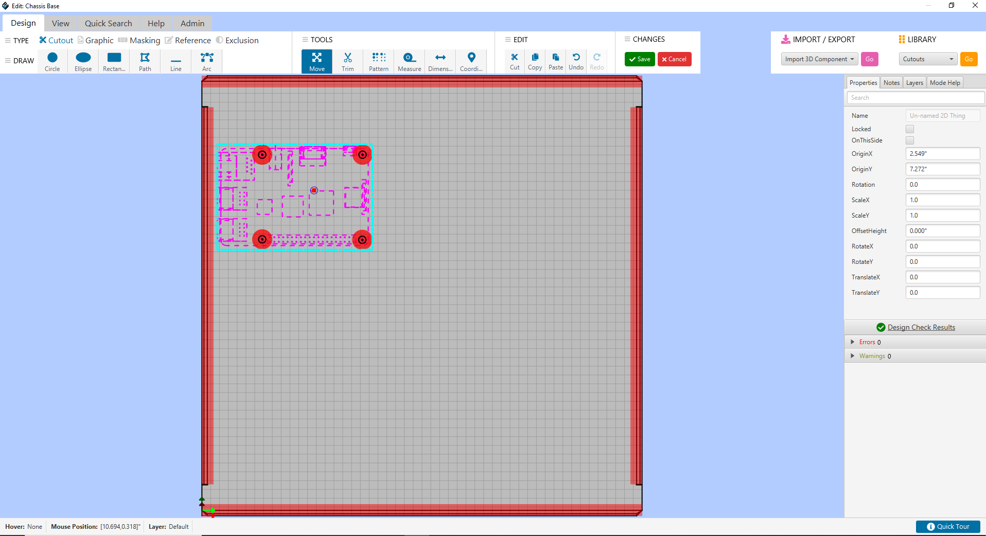 7 once youve clicked Save to save your changes, you will see your component with fasteners in the Face Editor on your model.PNG